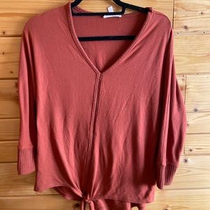 Comp Vintage burnt orange half sleeve dress shirt